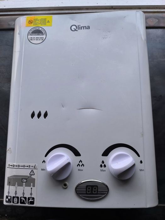 Газова колонка qlima пропан бутан