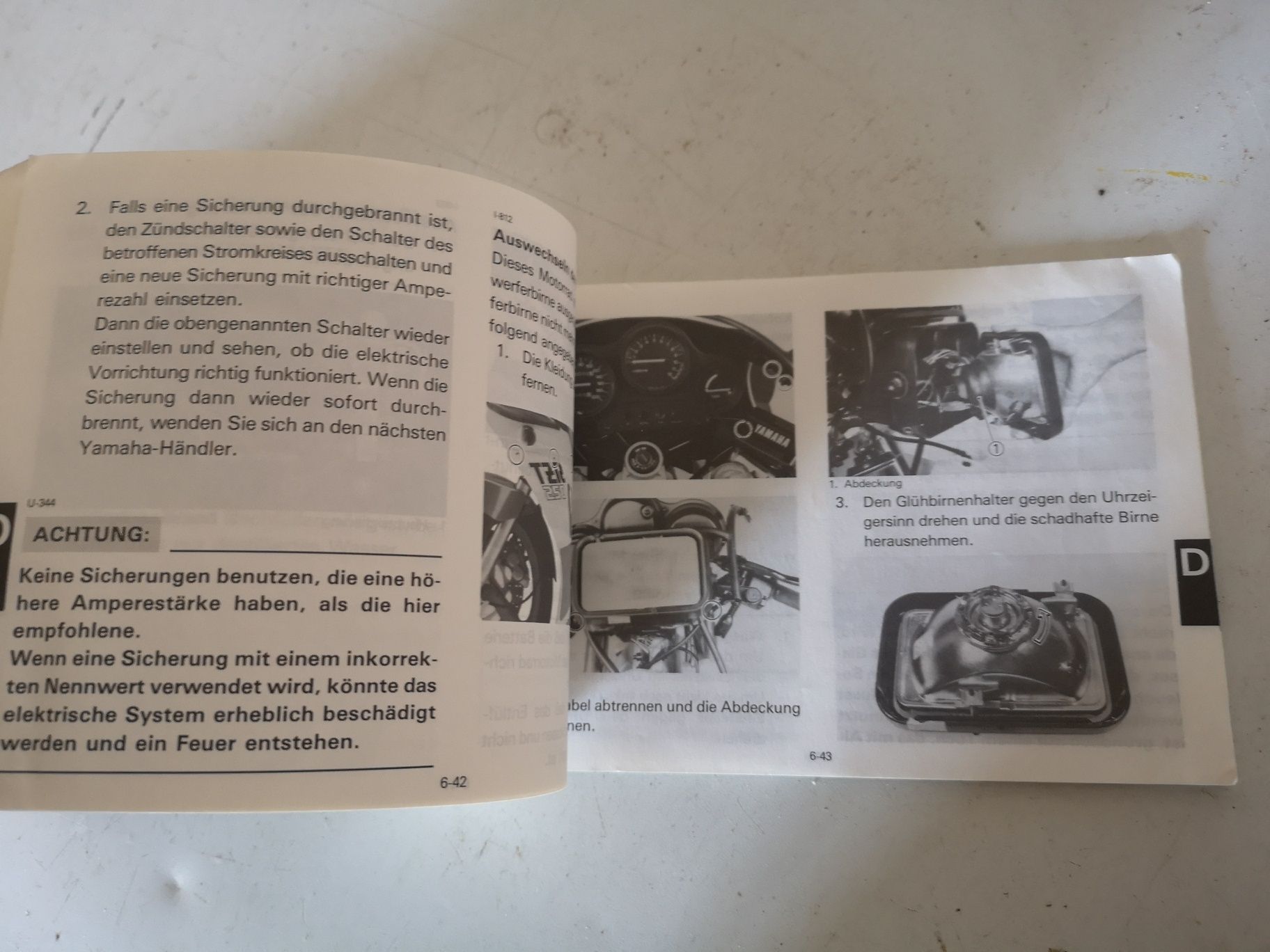 Livro de instruções da YAMAHA TZR250 2MA