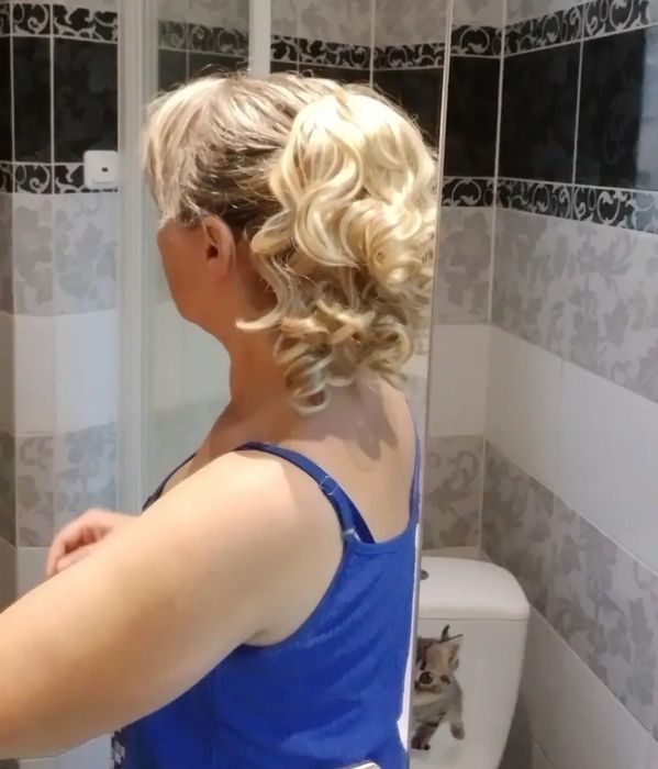 Шиньон для волосся кучерявий хвіст