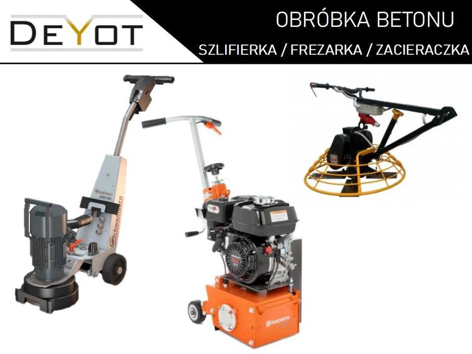 WYNAJEM Frezarka | Szlifierka do betonu | Zacieraczka WYPOŻYCZALNIA
