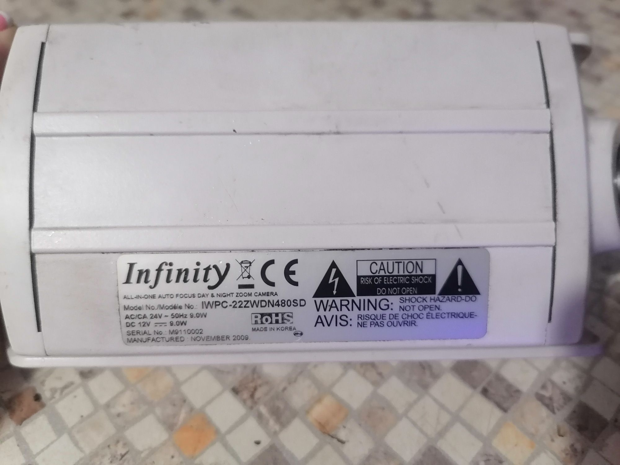 Видеокамера Infinity IWPC-22ZWDN480SD