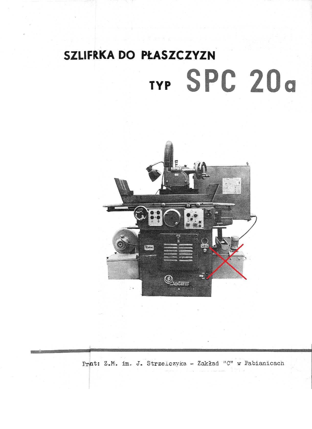 Szlifierka do płaszczyzn (magnesówka) JOTES SPC 20a
