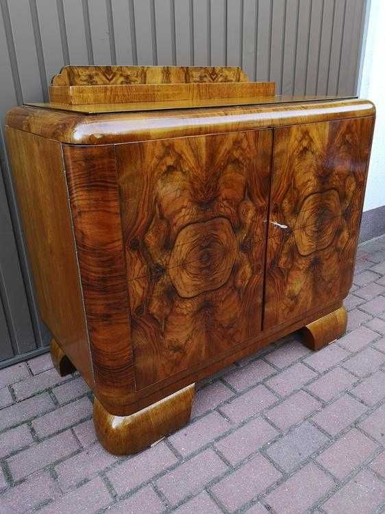 Komoda ART-DECO Orzech-Dąb Zgrabna Stara Antyk Politura Po Renowacji.