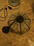 Lampa wisząca szkło i metal