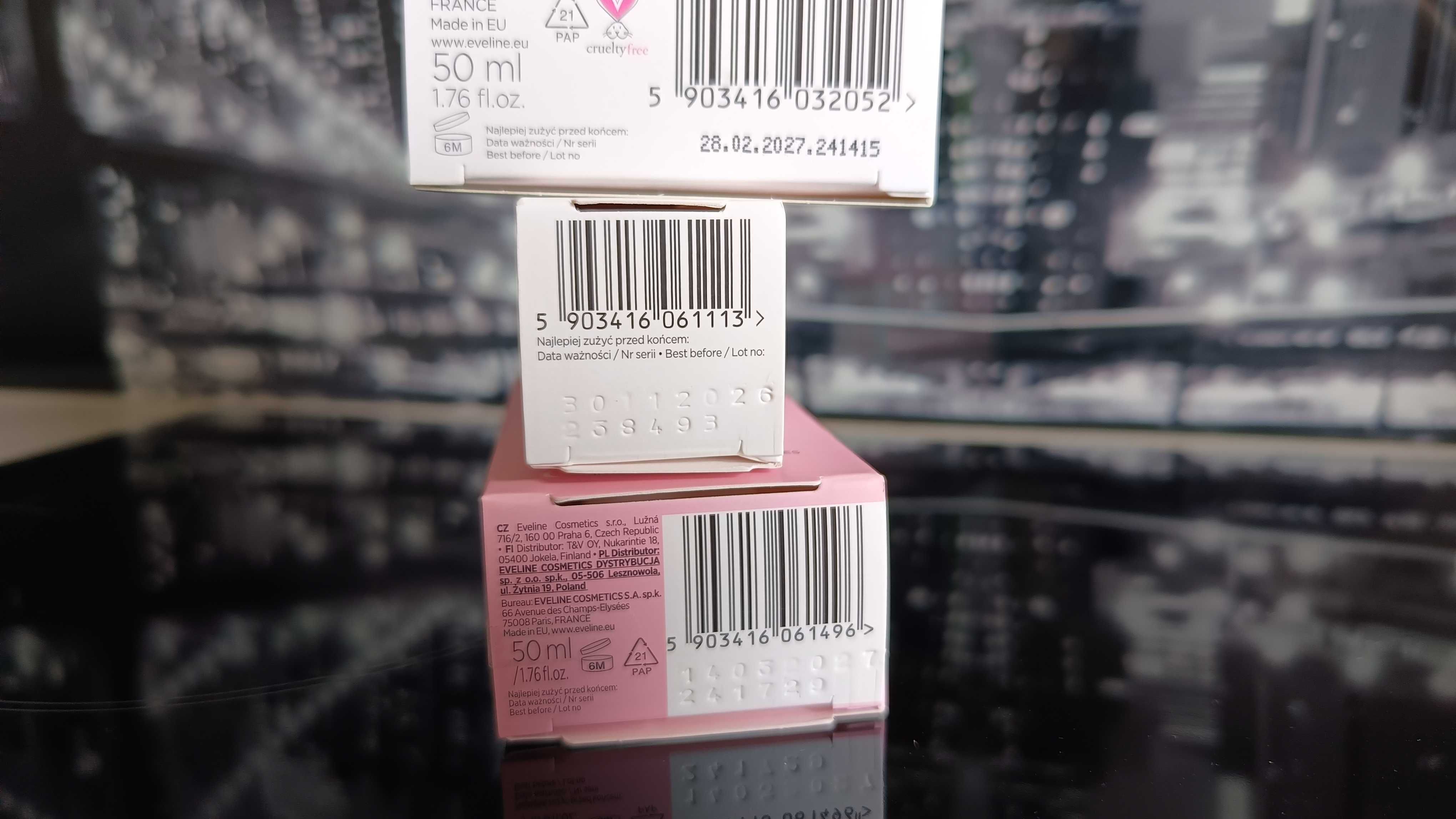 NOWE kremy i serum Eveline lifting miltipeptydy kwas hialuronowy