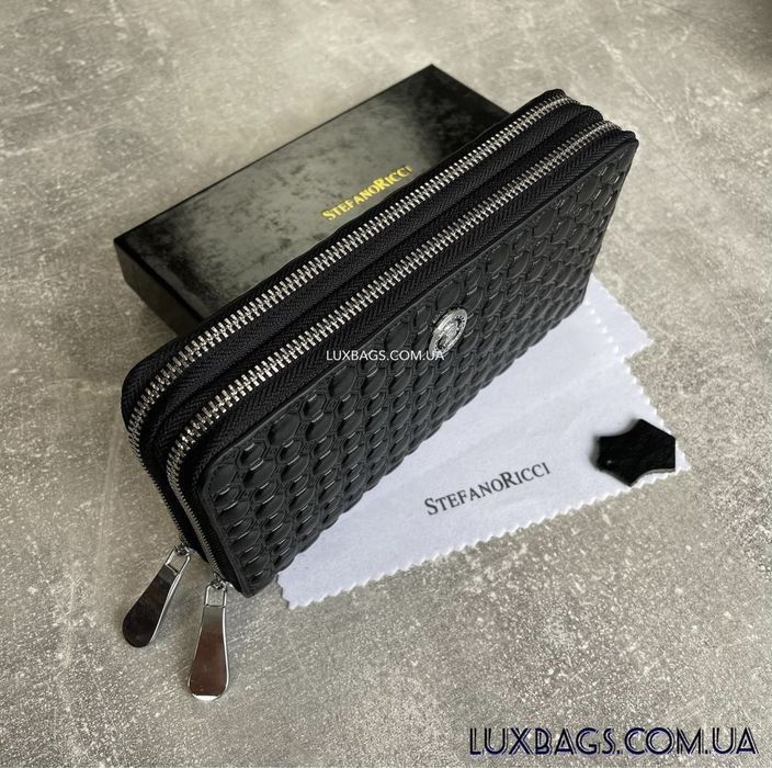 Мужской кожаный клатч кошелек Stefano Ricci