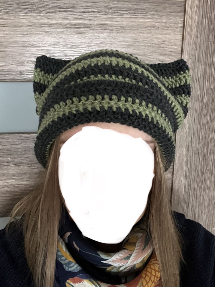 Wełniana czapka z merio 100% Beanie Cat Hat czapka kota