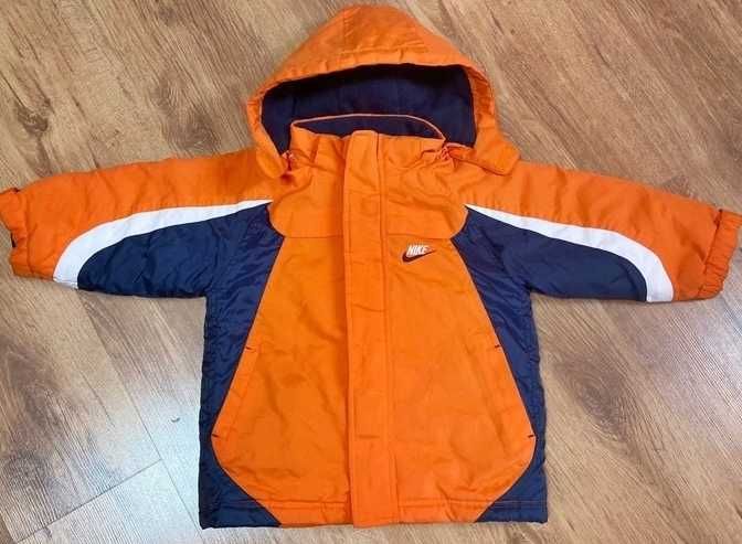 98 104 kurtka chlopieca nike orange neon wiosna dluzsza