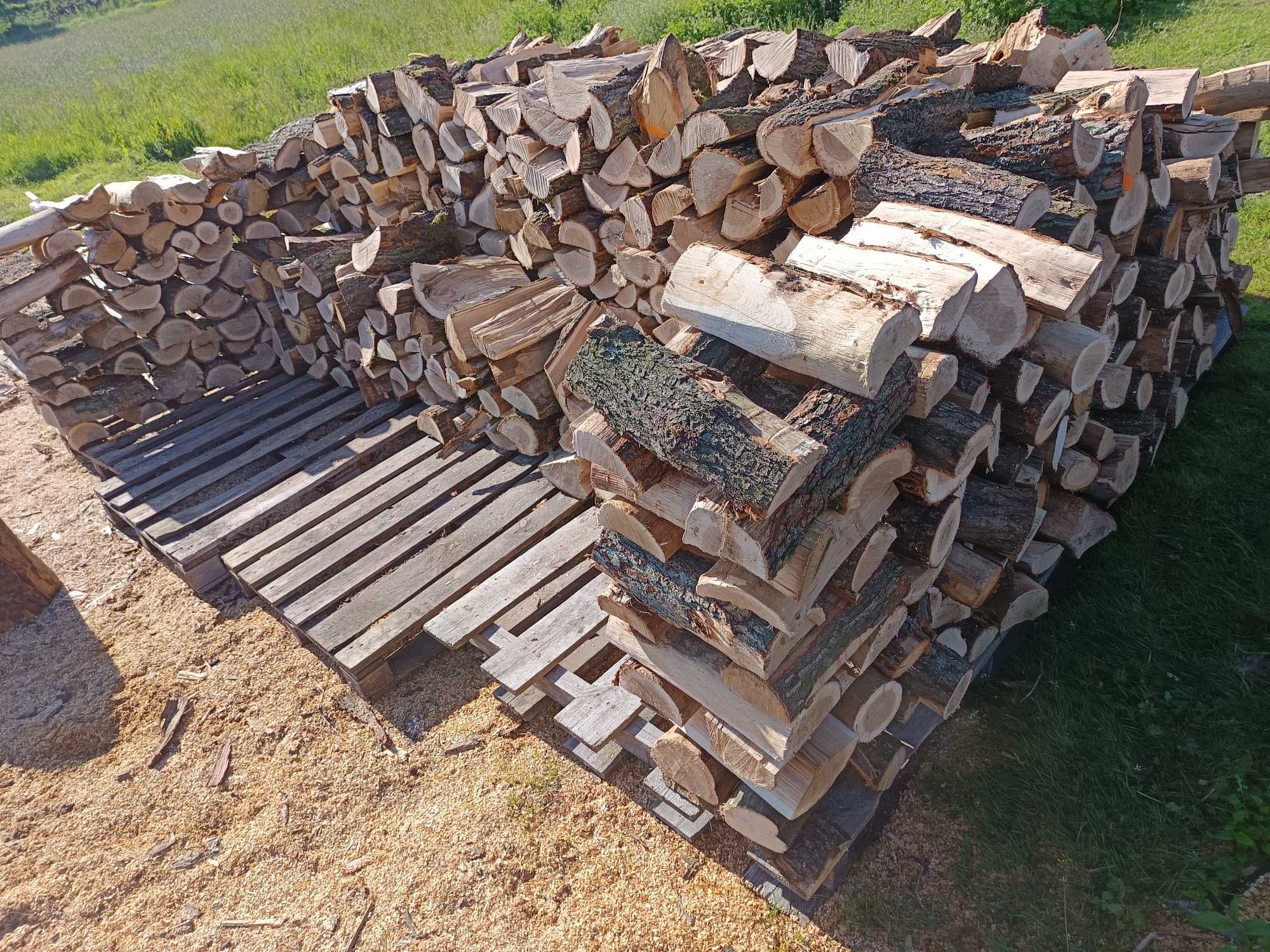 Drewno Opałowe I Kominkowe Dąb Buk Łupane