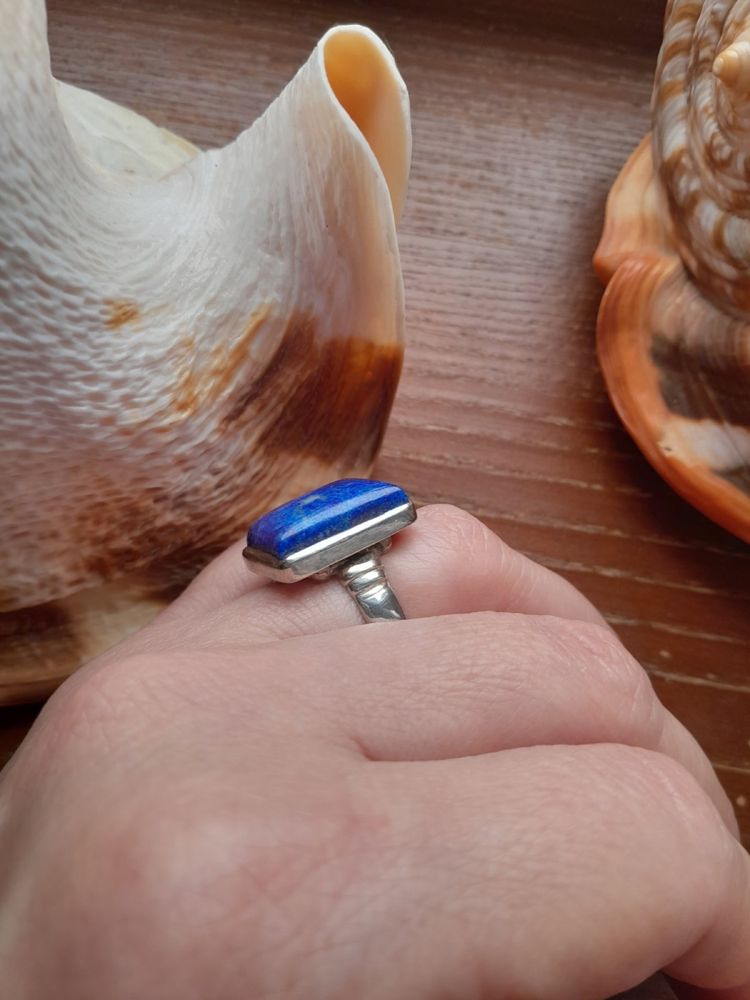 Кольцо з Лазуритом в сріблі