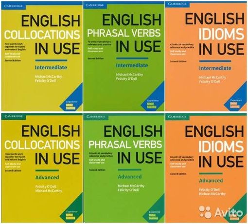 English Idioms, Collocations, Phrasal Verbs in Use Intermediat,  Advan
