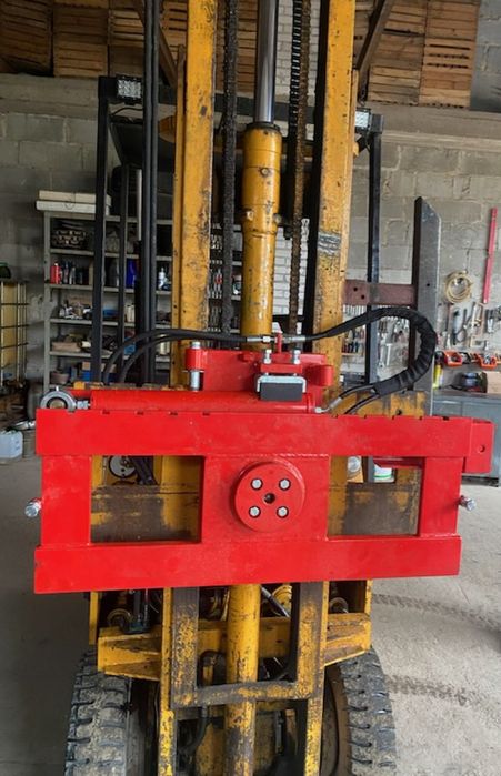 MONTAŻ Obrotnica do wózka widłowego traktora wywrotnica skrzyniopalet