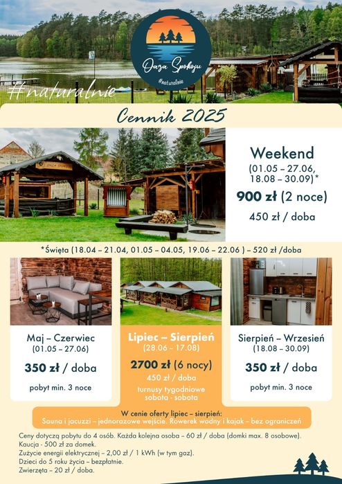 Domek nad jeziorem z jacuzzi, sauną i strefą masażu .