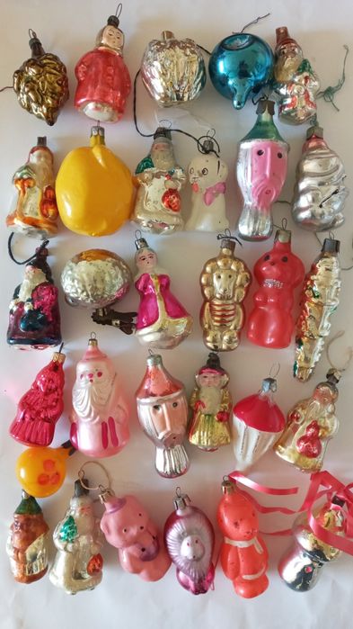 Елочные игрушки  ссср яблоко дед  мороз