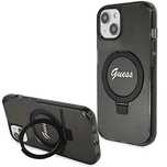 Etui Guess Ring Stand Script Glitter MagSafe na iPhone 13 / 14 / 15 -