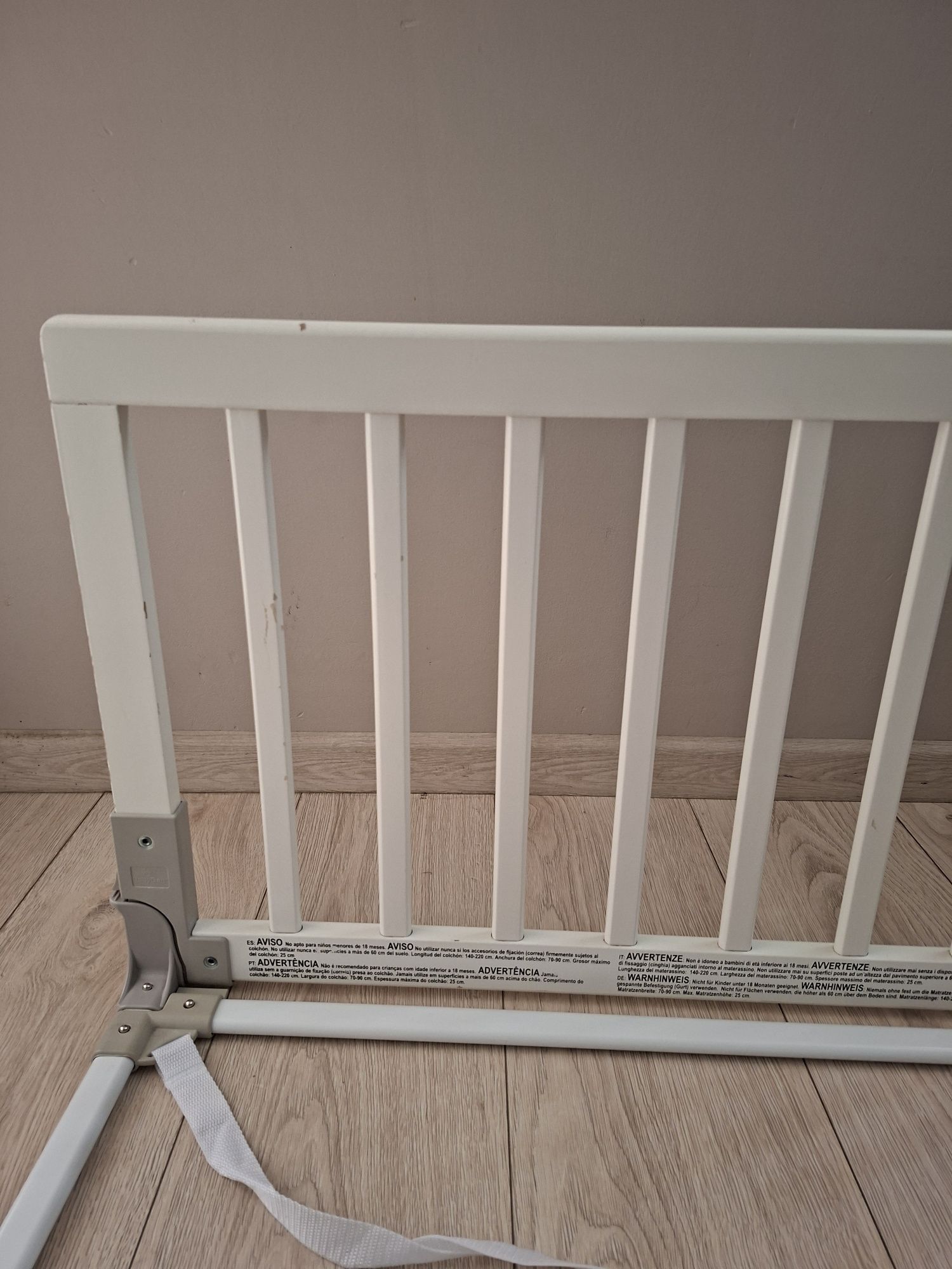 Barierka do łóżka Baby Dan biala zdejmowana