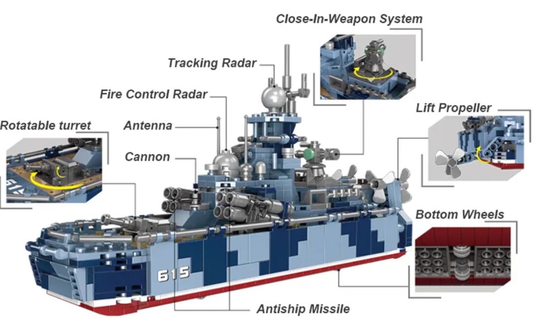 Конструктор Армия XINGBAO XB-06027 "Ракетный корабль BORA MRK‑2