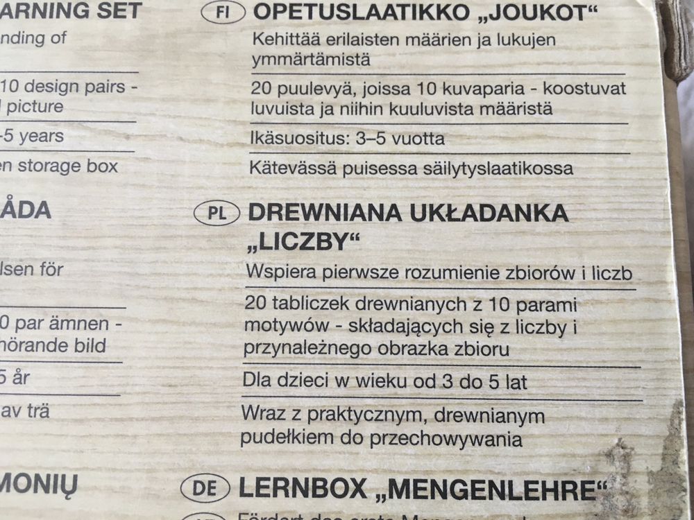 Drewniana układanka „Liczby” 3-5 lat