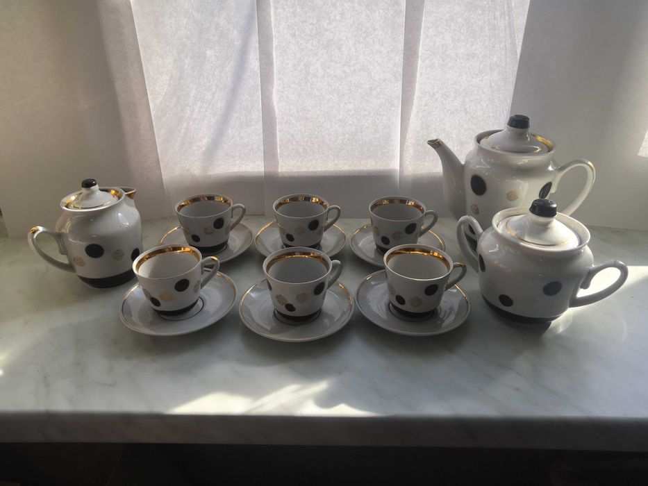 Винтажный кофейный сервиз Городницкого фарфорового завода СССР