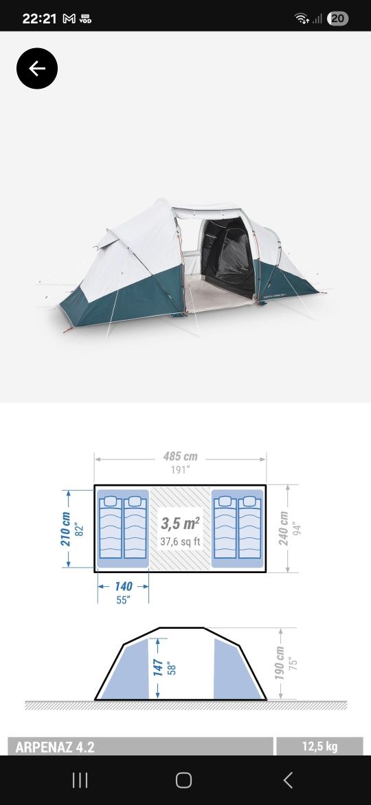 Namiot 4.2 quechua