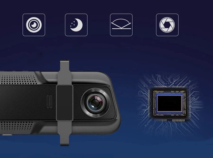 Wideorejestrator Kamera Rejestrator Jazdy M50 W Lusterku Z Kamerą
