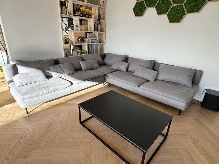 IKEA SÖDERHAMN duży naroznik 2 Sofy 3os+narożnik szary -dostawa gratis