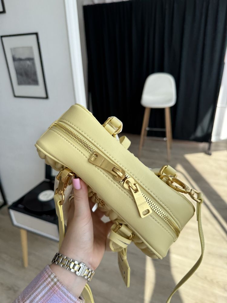 Сумка Miu Miu Arcadie Matelasse Nappa шкіра | Butter Yellow жовта