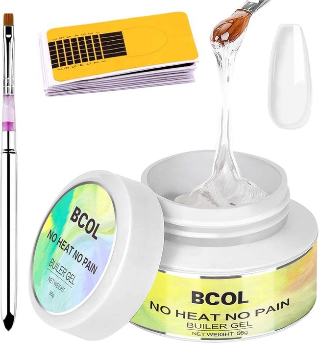 Zestaw do przedłużania paznokci - 56g Clear Builder Zestaw żeli UV