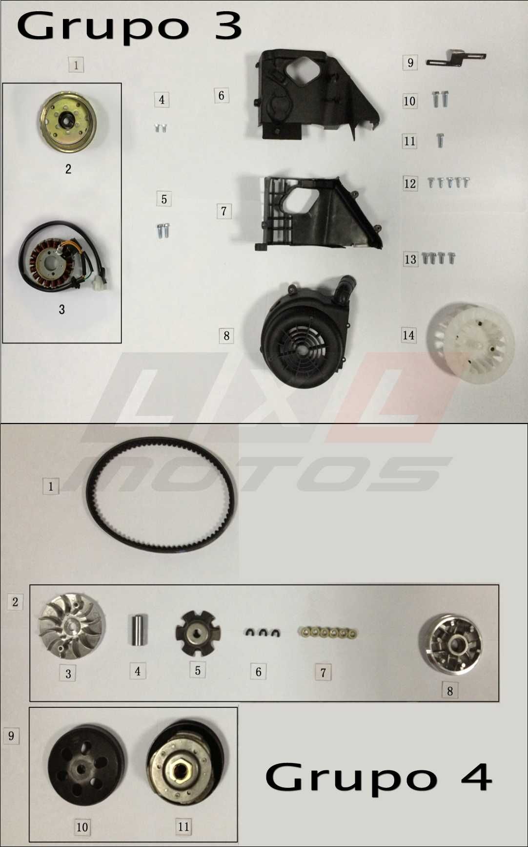 Peças para Motor GY6 125 / 150 cc Scooter