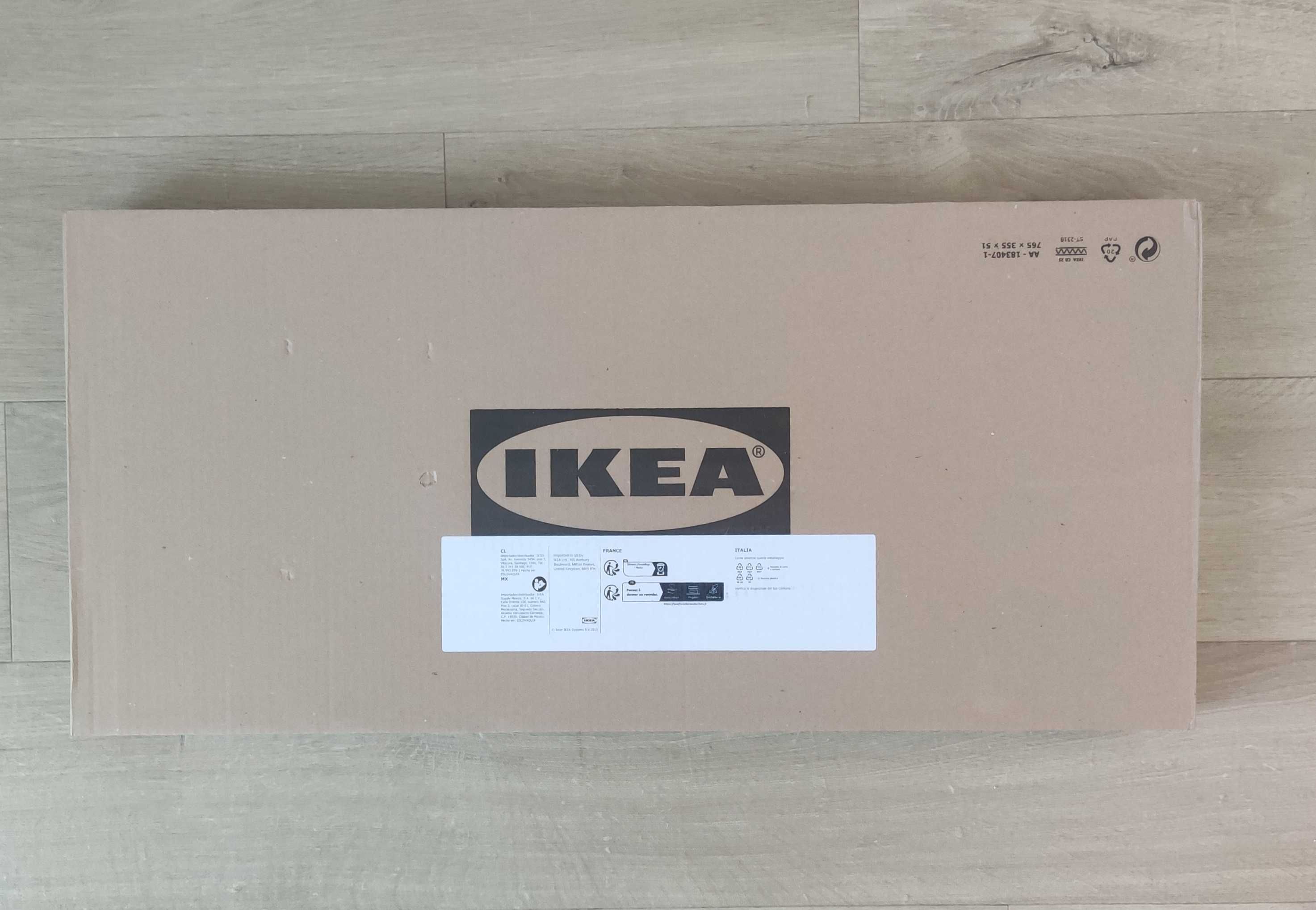 IKEA BILLY nadstawka, czarna  imit. dębu, 80x28x35 cm