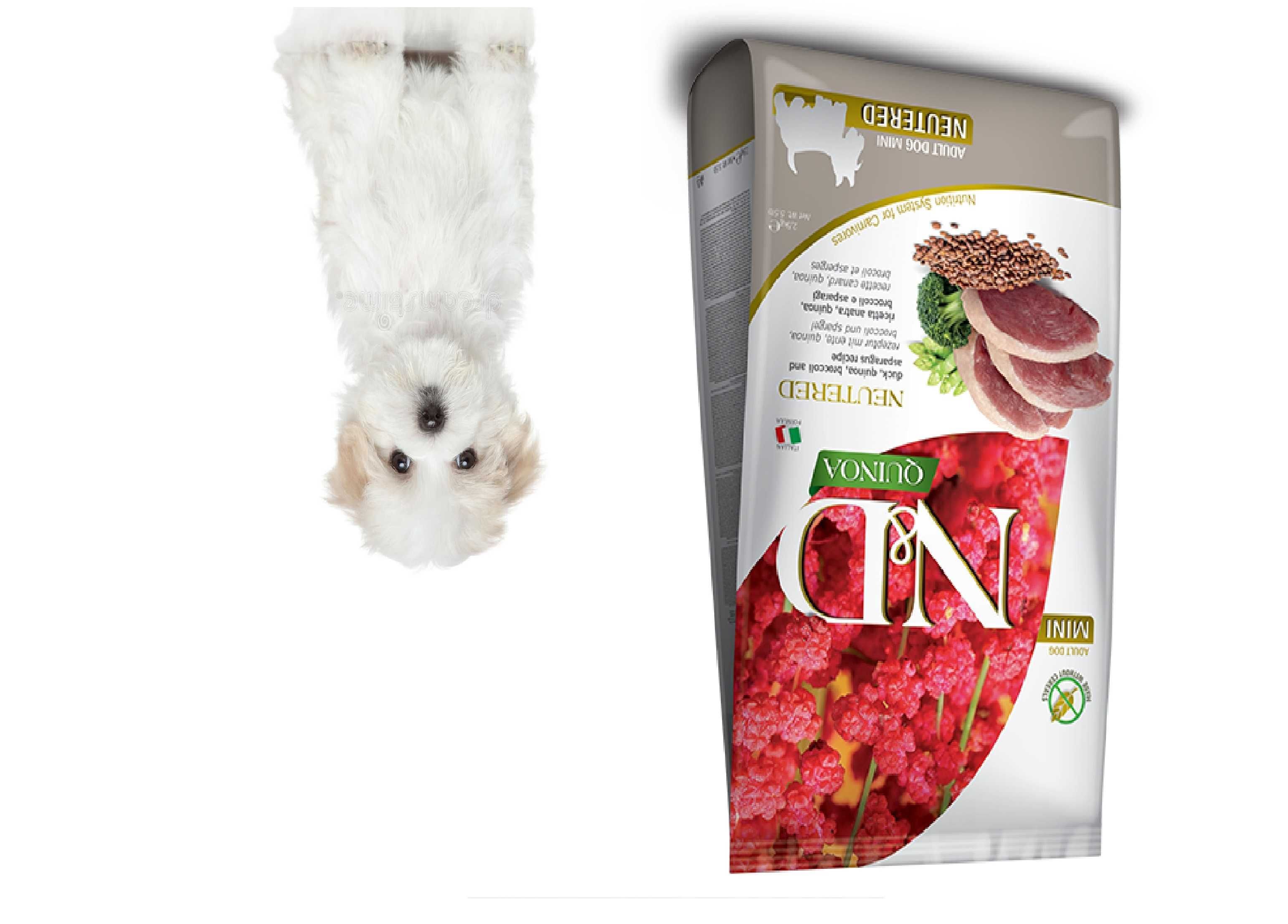 ND FARMINA Quinoa Neutered Duck Mini 7kg dla psów po sterylizacji