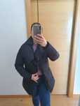 Casaco preto penas bershka