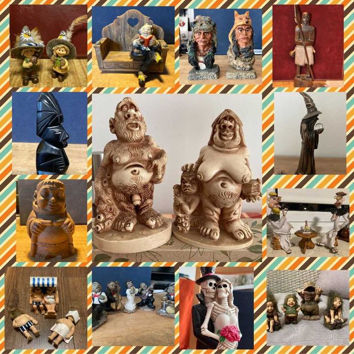 Два Монаха шашиста Шахматы Фигурки Статуэтки Керамика Иезуит Монах