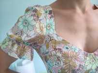 Sukienka laurella margot flowers s bufiaste rekawy bufki