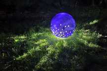 Lampa ogrodowa - kula z promieniami - 40 cm - 6W LED, Made in Italy