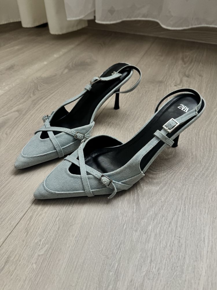 Туфлі zara джинсові