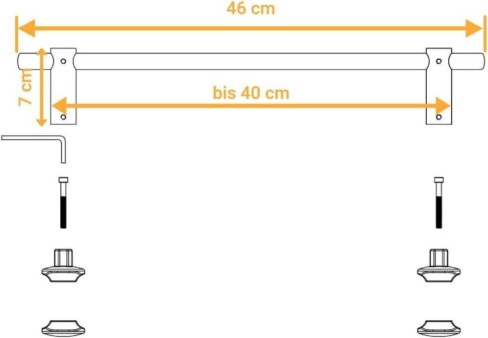 Nowy wieszak na ręczniki / poręcz / haczyk / drążek /WITEN&NOCK !A371!
