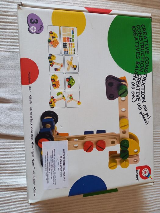 Zestaw drewnianych klocków konstrukcyjnych Pintoy