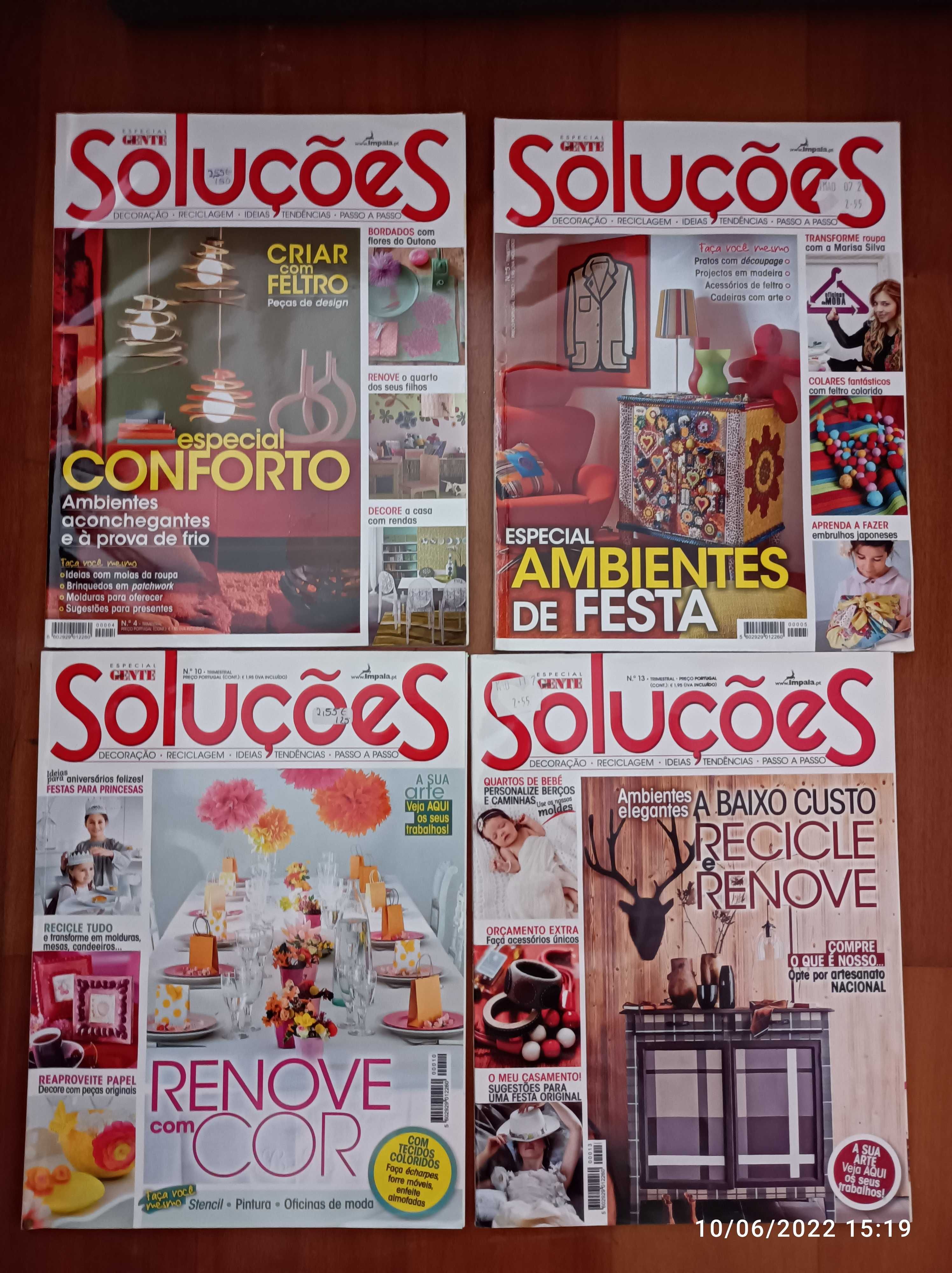 Lote de 4 revistas Gente Soluções