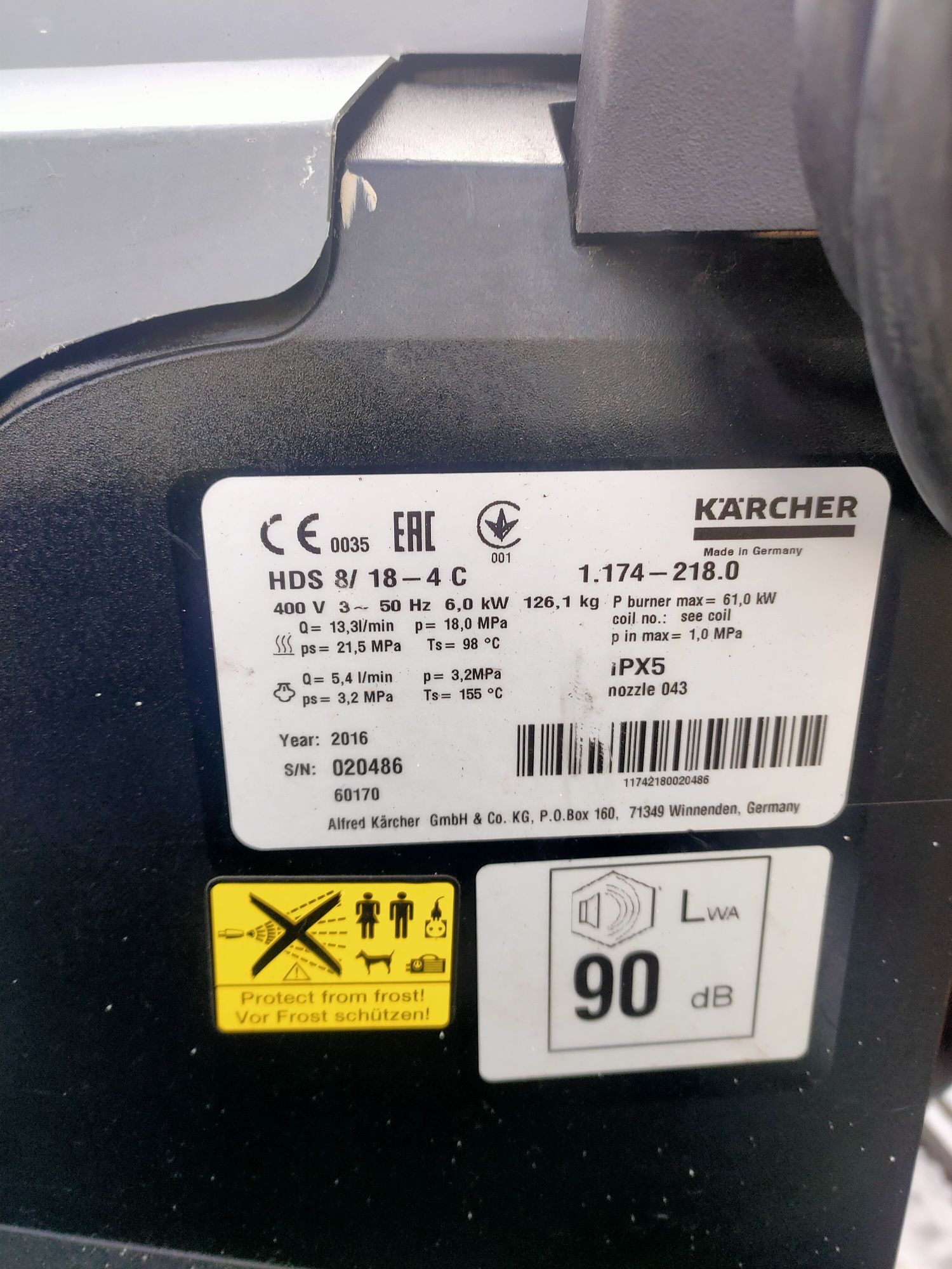 Myjka ciśnieniowa Karcher HDS 8/18-4c gorącowodna
