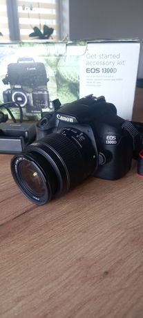 Canon 1300d + obiektyw canon 18-55 f3.5 JAK NOWY