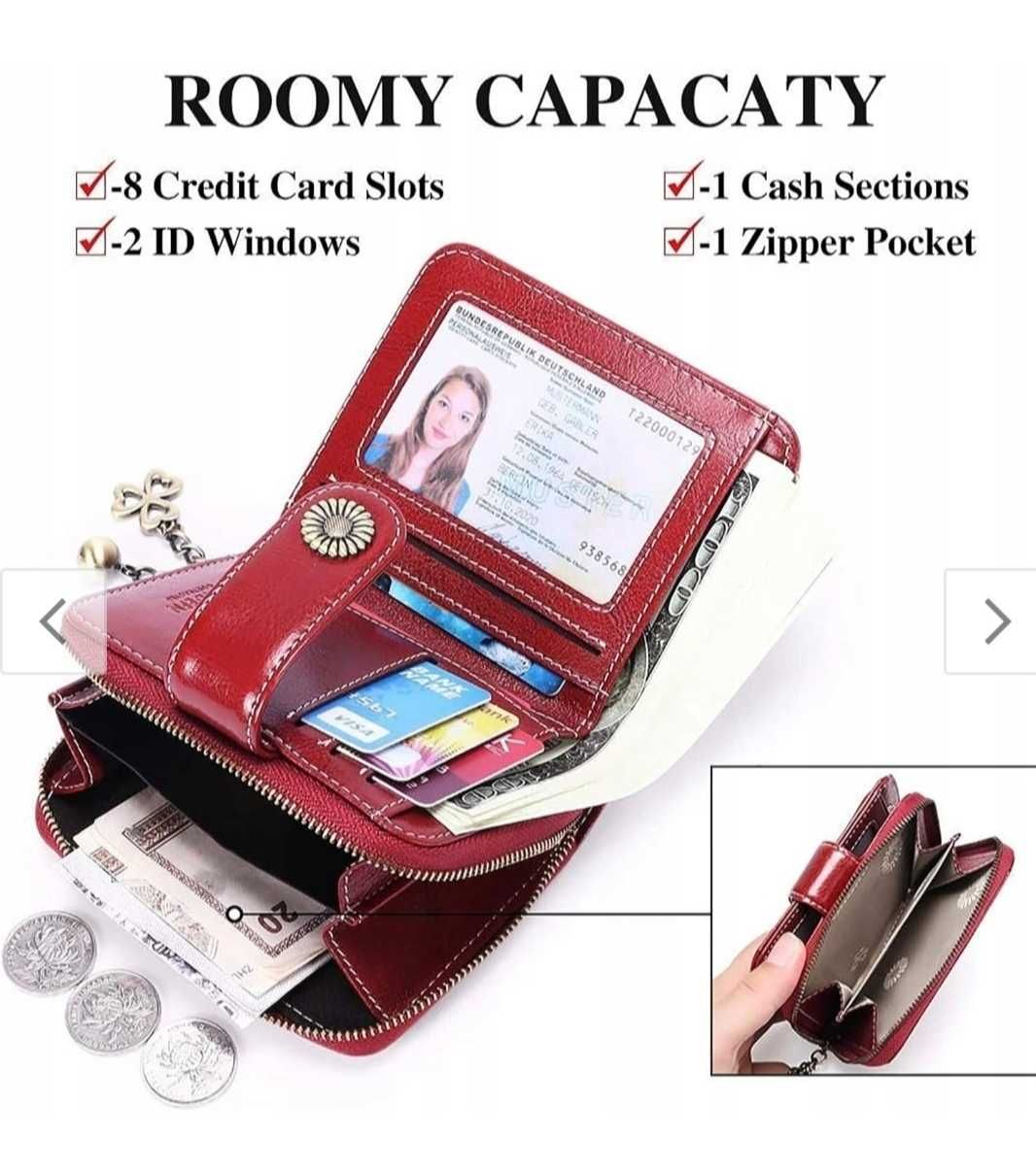 Nowy portfel damski, ochrona kart rfid
