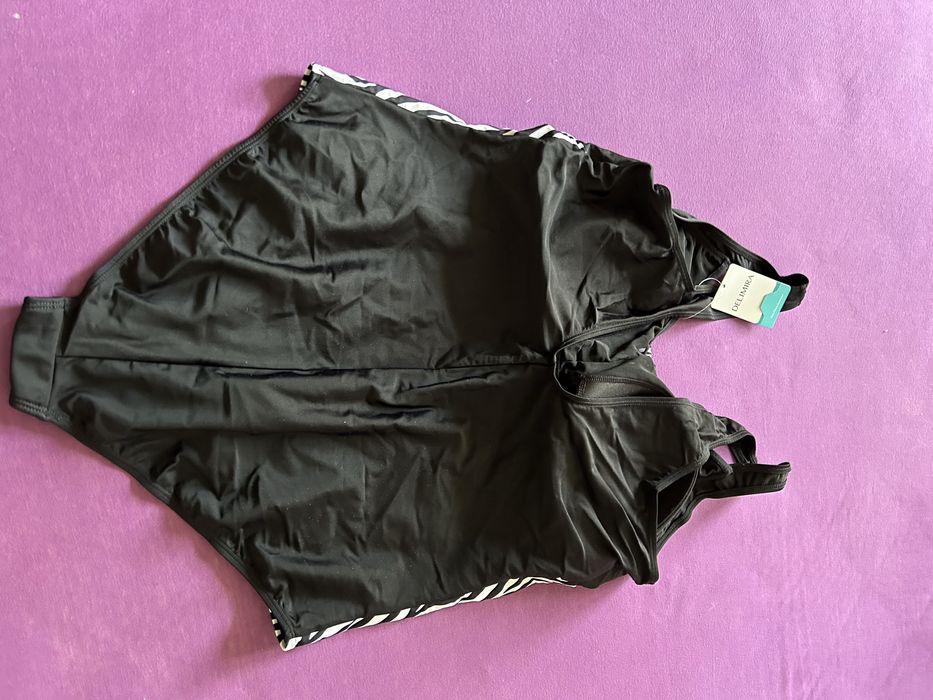 Strój kąpielowy jednoczęściowy czarno bialy nowy duzy rozmiar