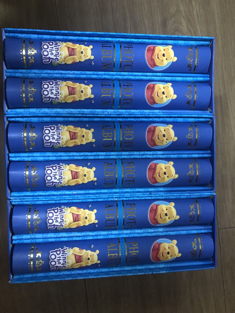 6 albuns Winnie The Pooh com caixa