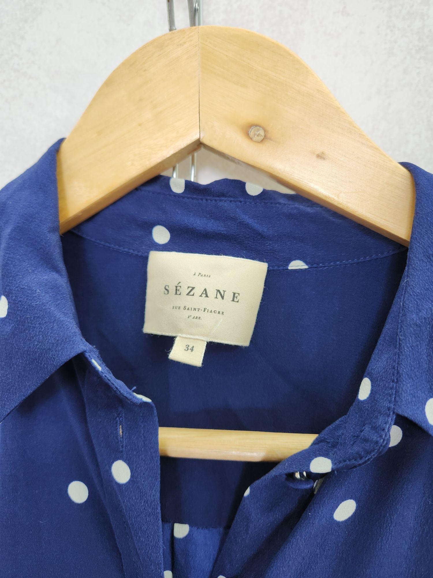 Шёлковая блузка рубашка Sezane
