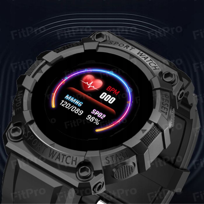 Smartwatch Zegarek Sportowy Kroki Kalorie Puls - Czerwony