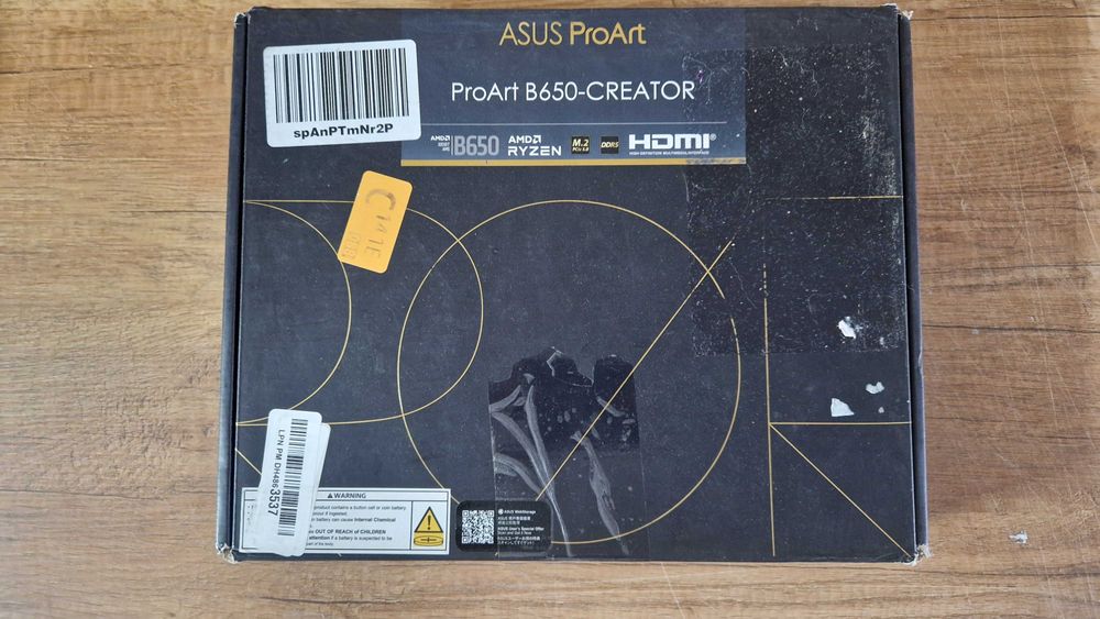Płyta główna ASUS ProArt B650-CREATOR box gwarancja nr. 516256