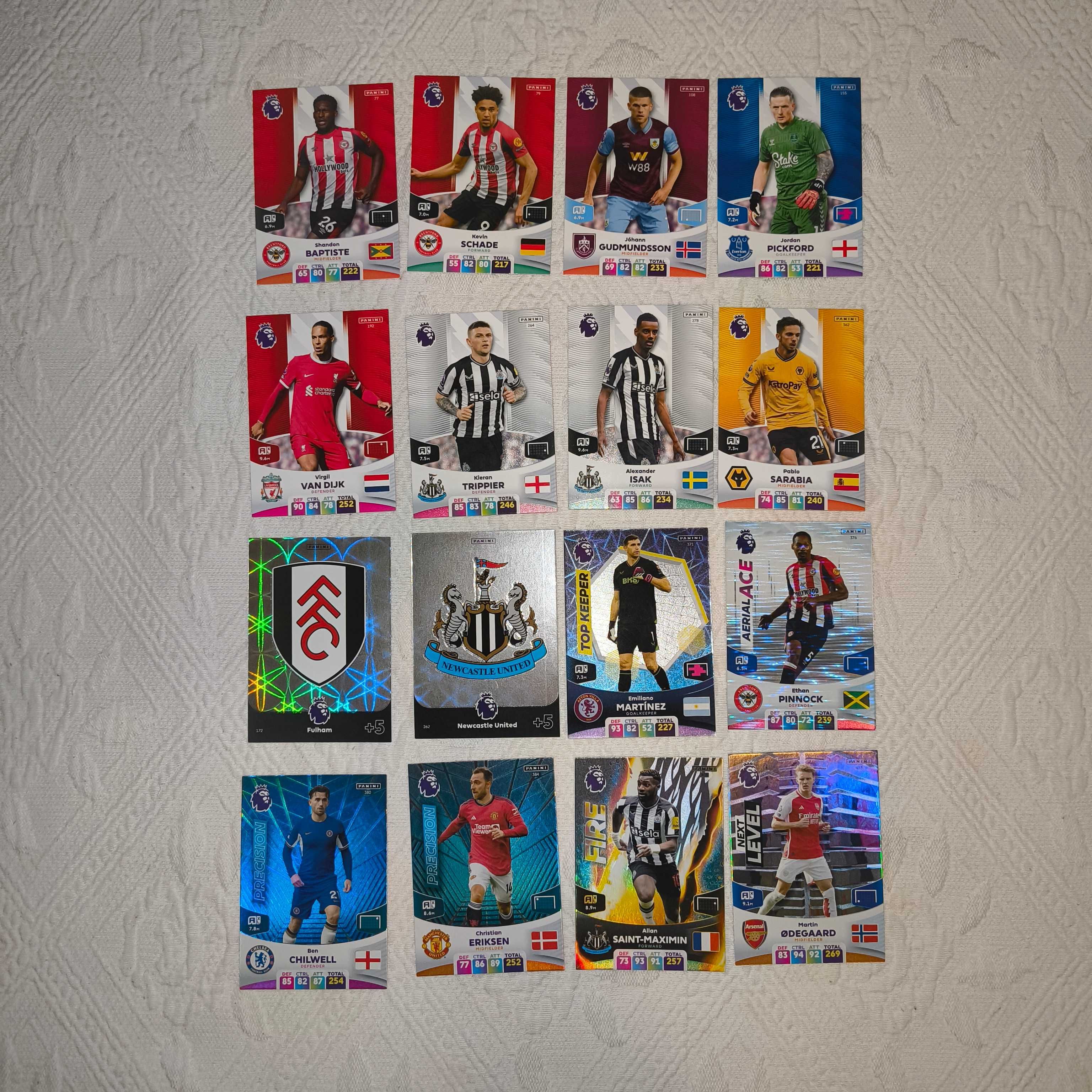 16 Cartas Adrenalyn Premier League 2024