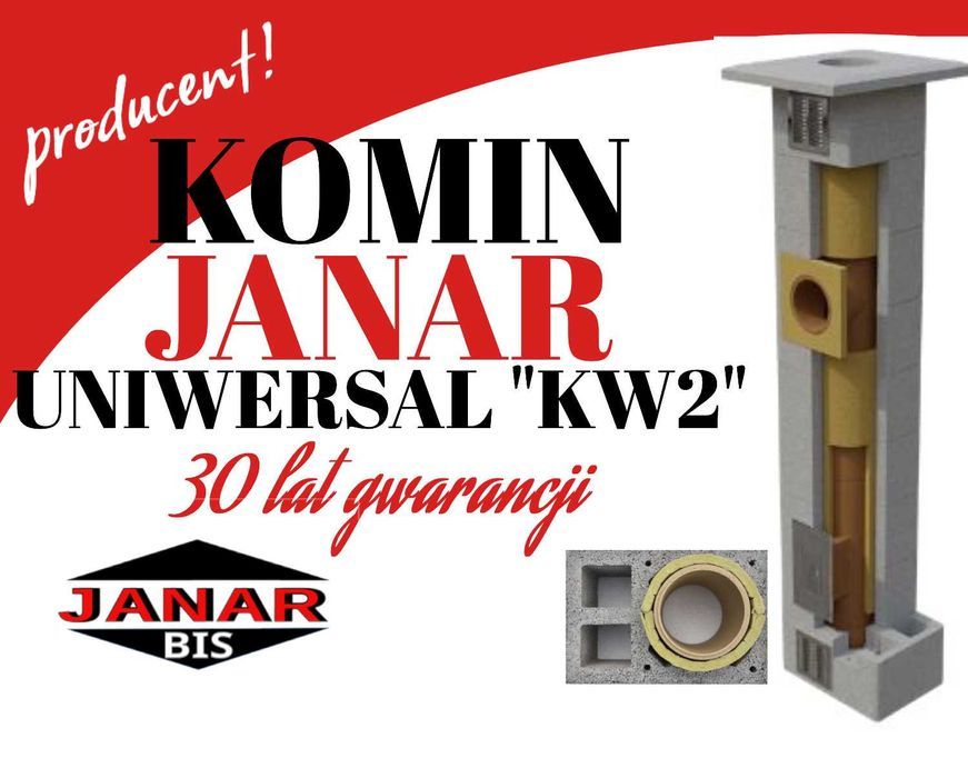 Komin systemowy ceramiczny Janar UNIWERSAL KW2 8M