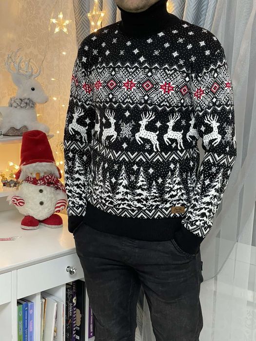 Светри під горло з оленями Турція 44-56